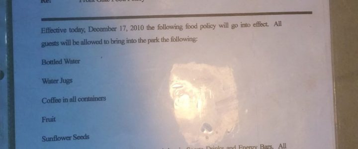 Items Allowed into Sports Park set by Pinnacle