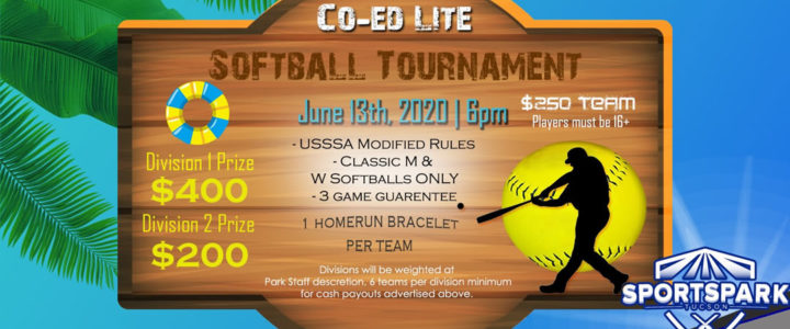 Co-ed Lite Softball Tourament is here Co-ed Lite Softball Tourament is here